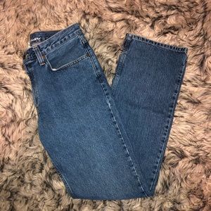 Medium Wash Straight Fit 33 x 34 Eddie Bauer Jeans